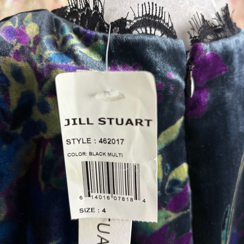 NEW Jill Stuart Women's Lace Inset Velvet Floral Maxi Dress - Picture 12 of 13